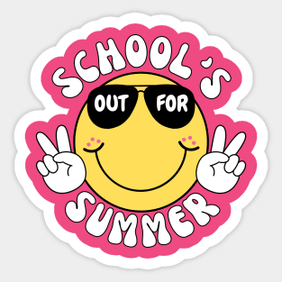 School's Out For Summer Happy Last Day Of School Teacher Summer Sticker